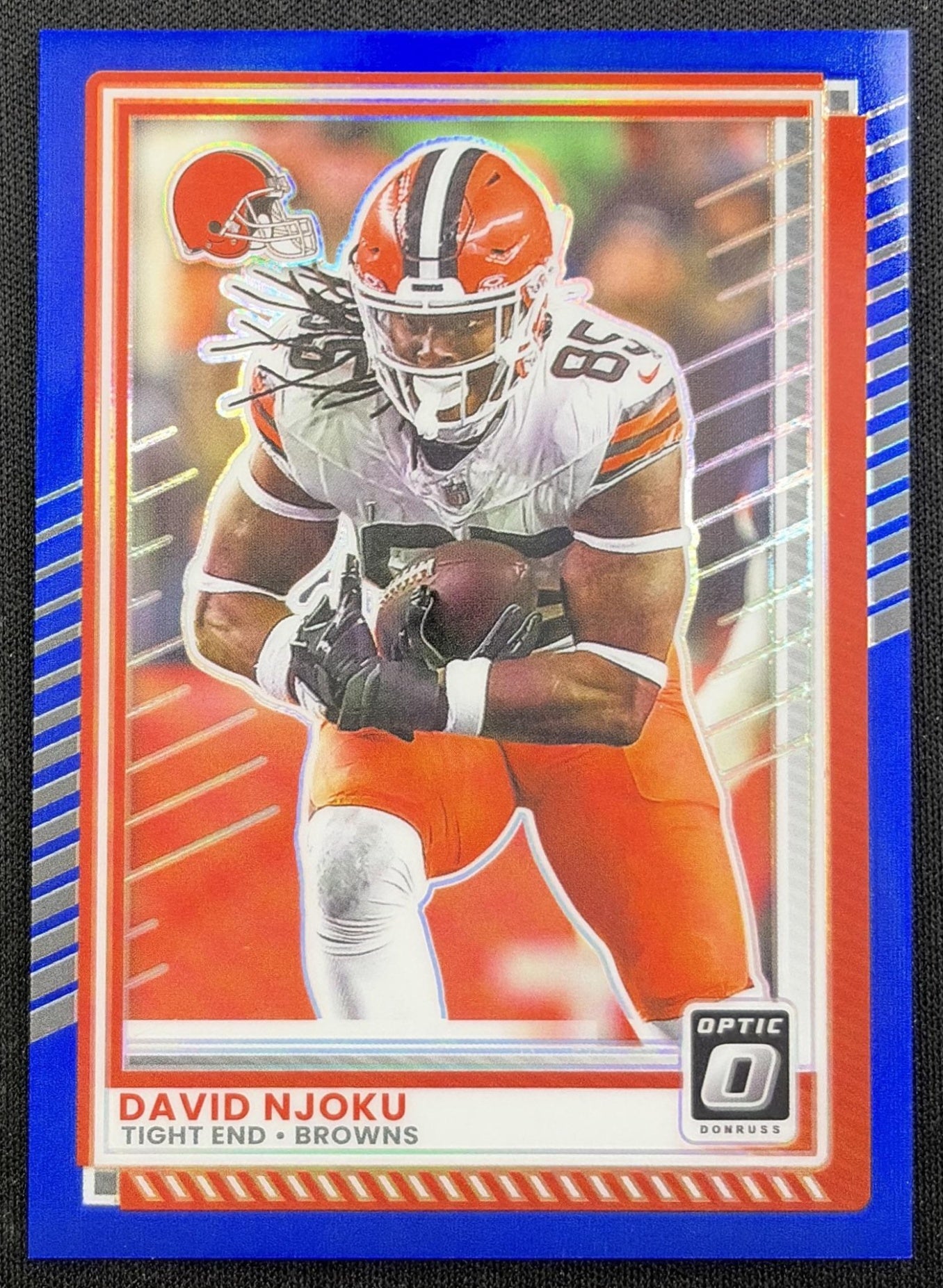 David Njoku 2025 Panini Donruss Optic Blue Prizm /249 Browns
