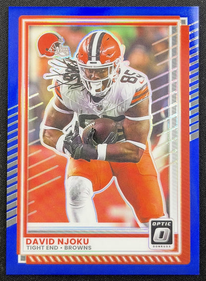 David Njoku 2025 Panini Donruss Optic Blue Prizm /249 Browns