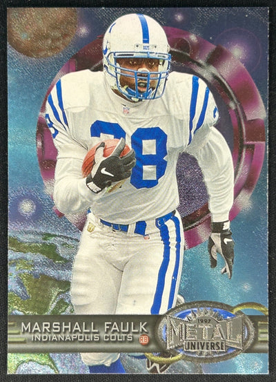 Marshall Faulk 1997 Metal Universe Colts Sports Trading Cards
