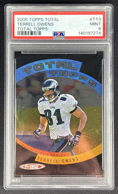 Terrell Owens 2005 Topps Total PSA 9 Eagles Sports Trading Cards