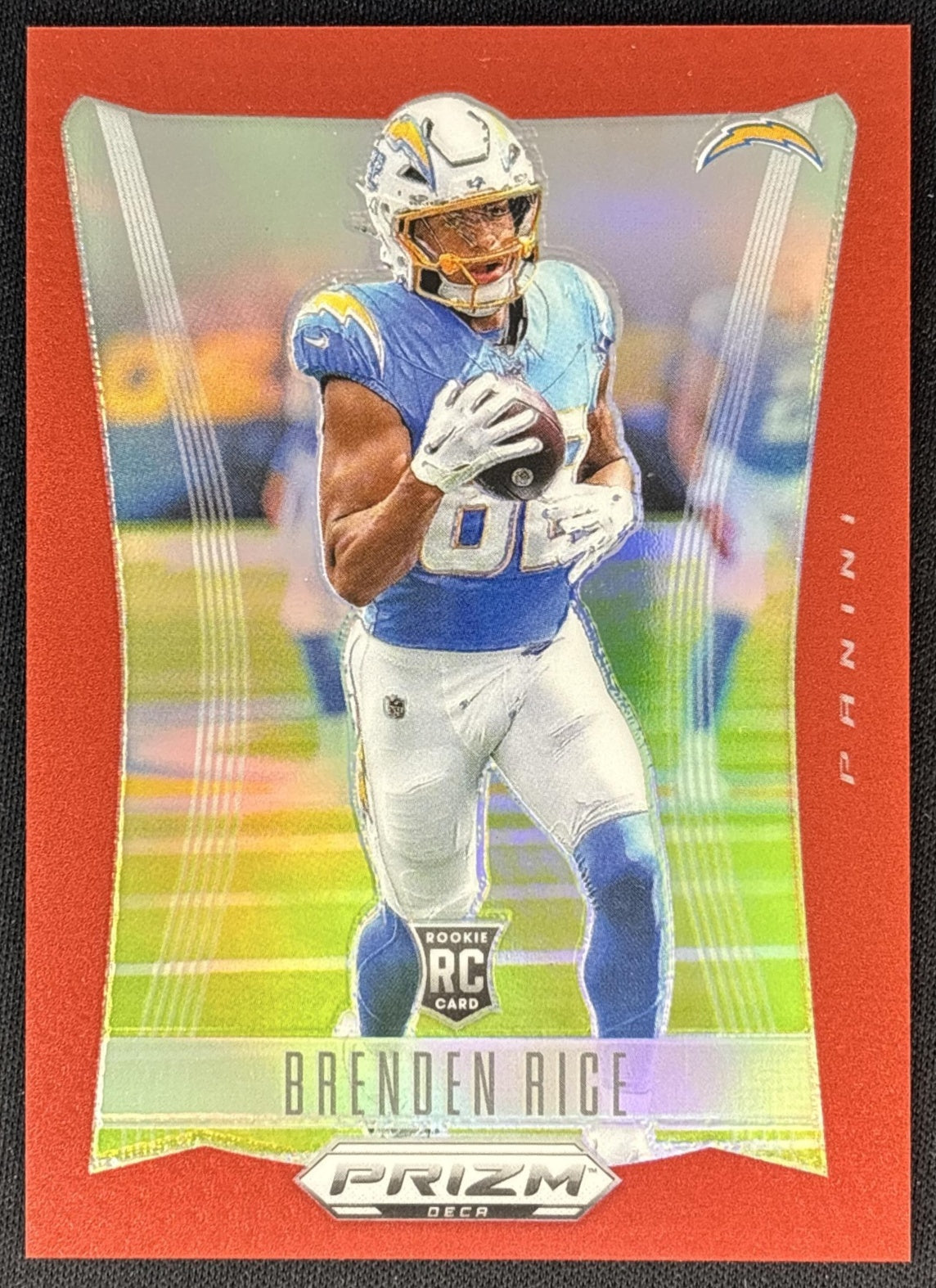 Brenden Rice 2024 Panini Prizm Deca Red /199 Chargers Sports Trading Cards