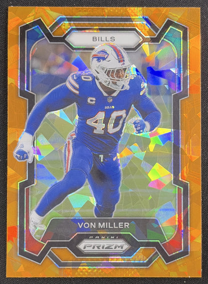 Von Miller 2023 Panini Prizm Orange Ice Bills Sports Trading Card