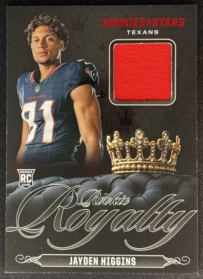 Jayden Higgins 2025 Panini Rookies & Stars Rookie Royalty Texans Default Title Sports Trading Cards