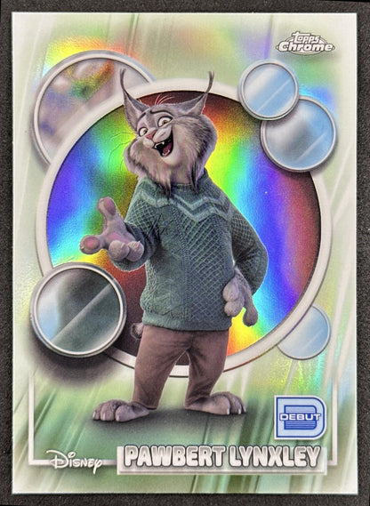 Pawbert Lynxley 2026 Topps Chrome Disney Refractor Zootopia 2 Front