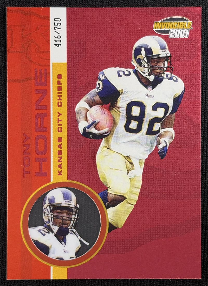 Tony Horne 2001 Pacific Invincible Red /750 Chiefs