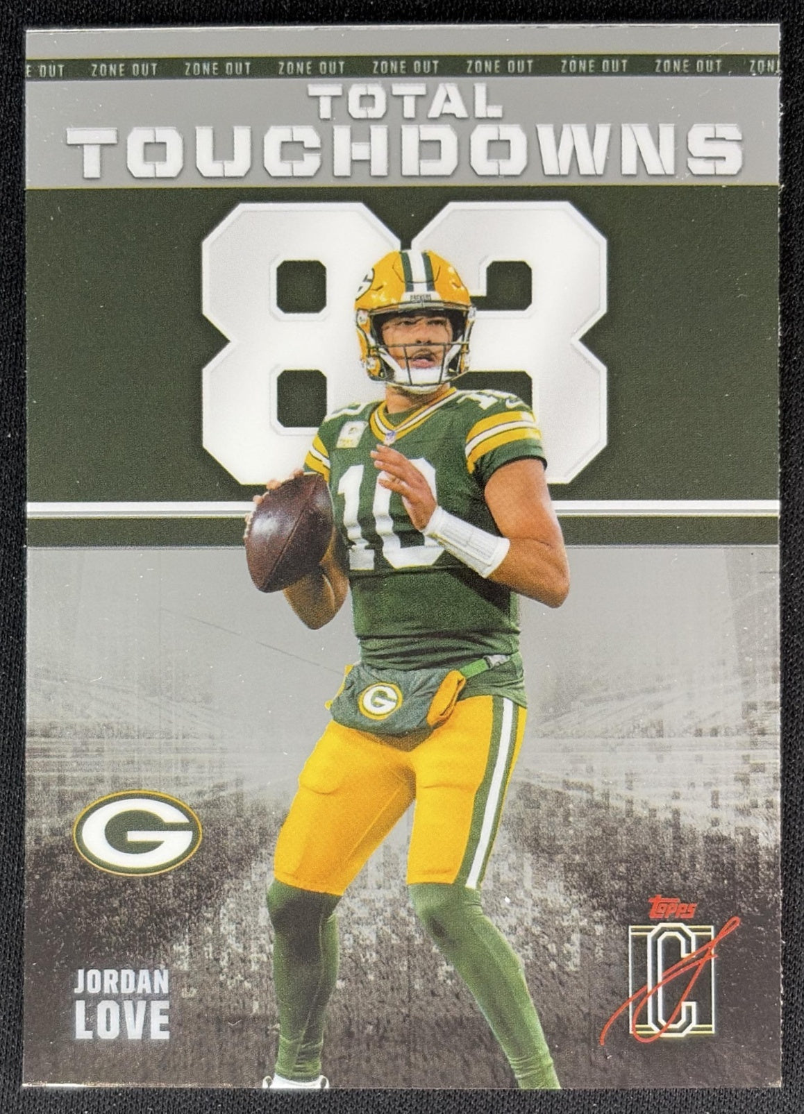 Jordan Love 2025 Topps Signature Class Zone Out Packers