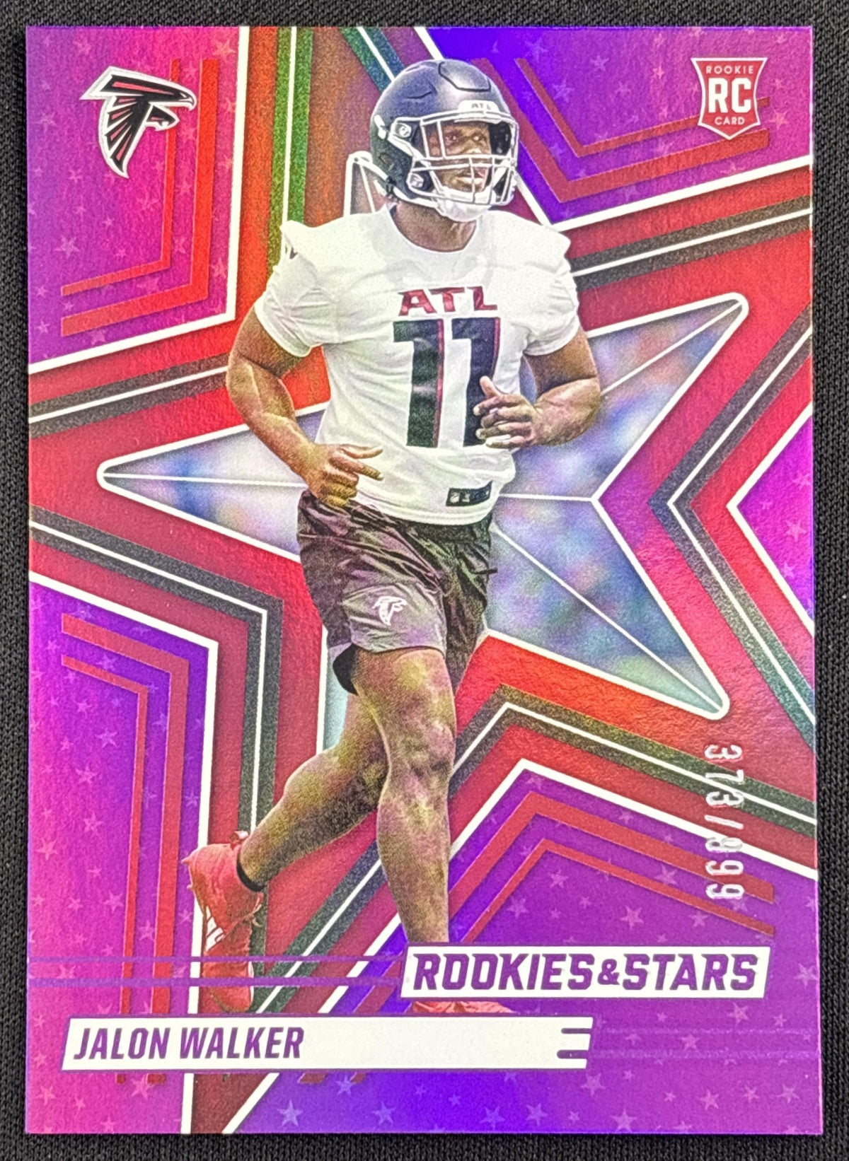 Jalon Walker 2025 Panini Rookies & Stars Purple /999 Falcons Atlanta Falcons