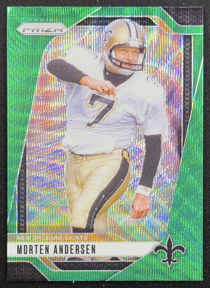 Morten Andersen 2024 Panini Prizm Green Wave Saints front