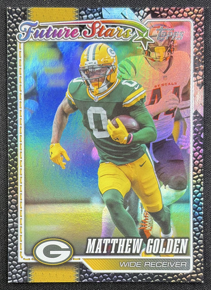 Matthew Golden 2026 Topps NFL Material Black /10 Packers front