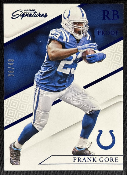 Frank Gore 2016 Panini Rookies & Stars True Blue /49 Colts