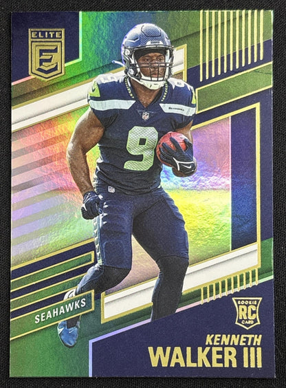 Kenneth Walker III 2022 Panini Donruss Elite Green Seahawks Sports Trading Card