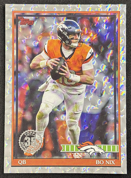 Bo Nix 2026 Topps 1991 Crackle Foil Broncos Denver Broncos