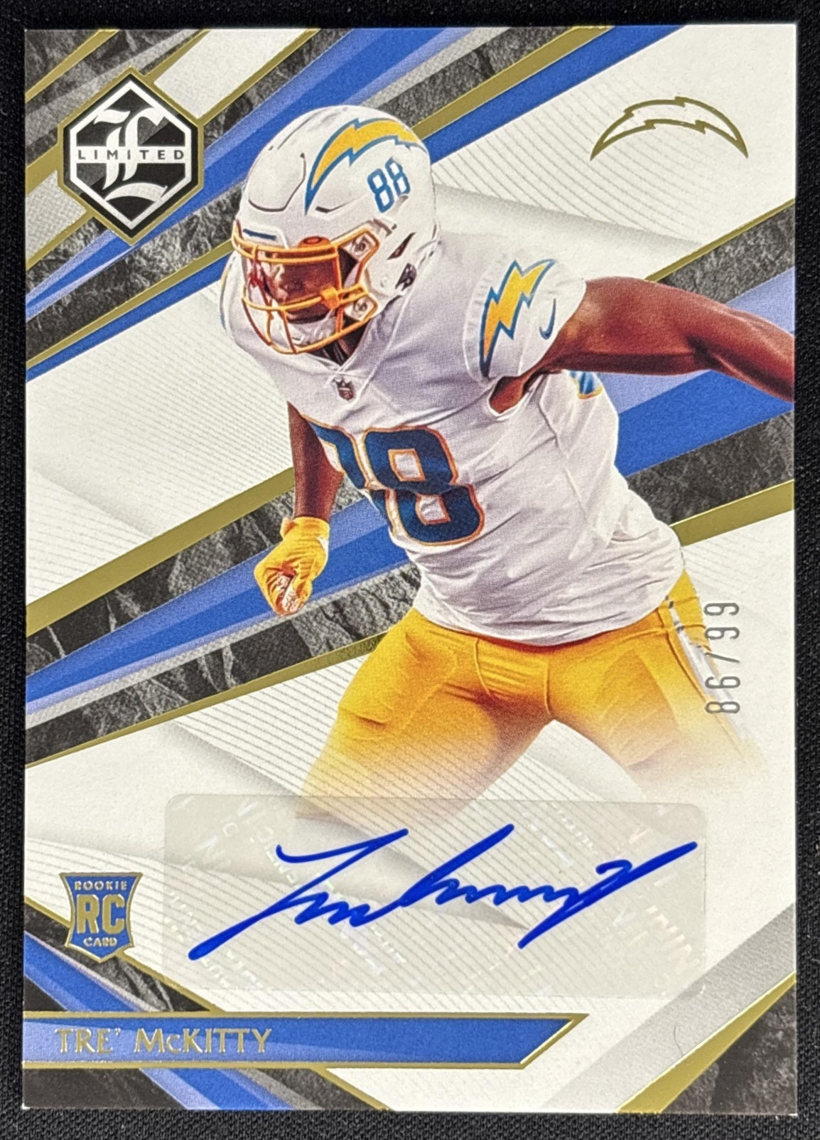 Tre McKitty 2021 Panini Limited /99 Chargers