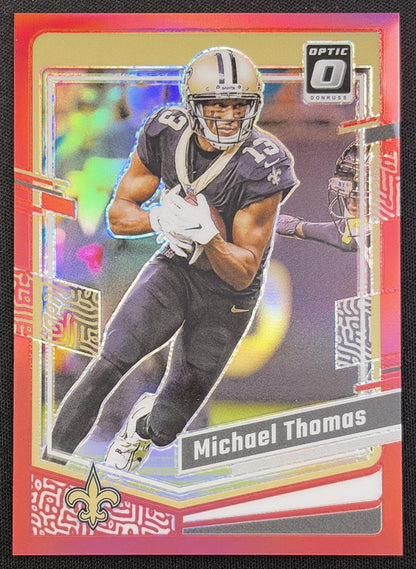 Michael Thomas 2023 Panini Donruss Optic Red Prizm /99 Saints