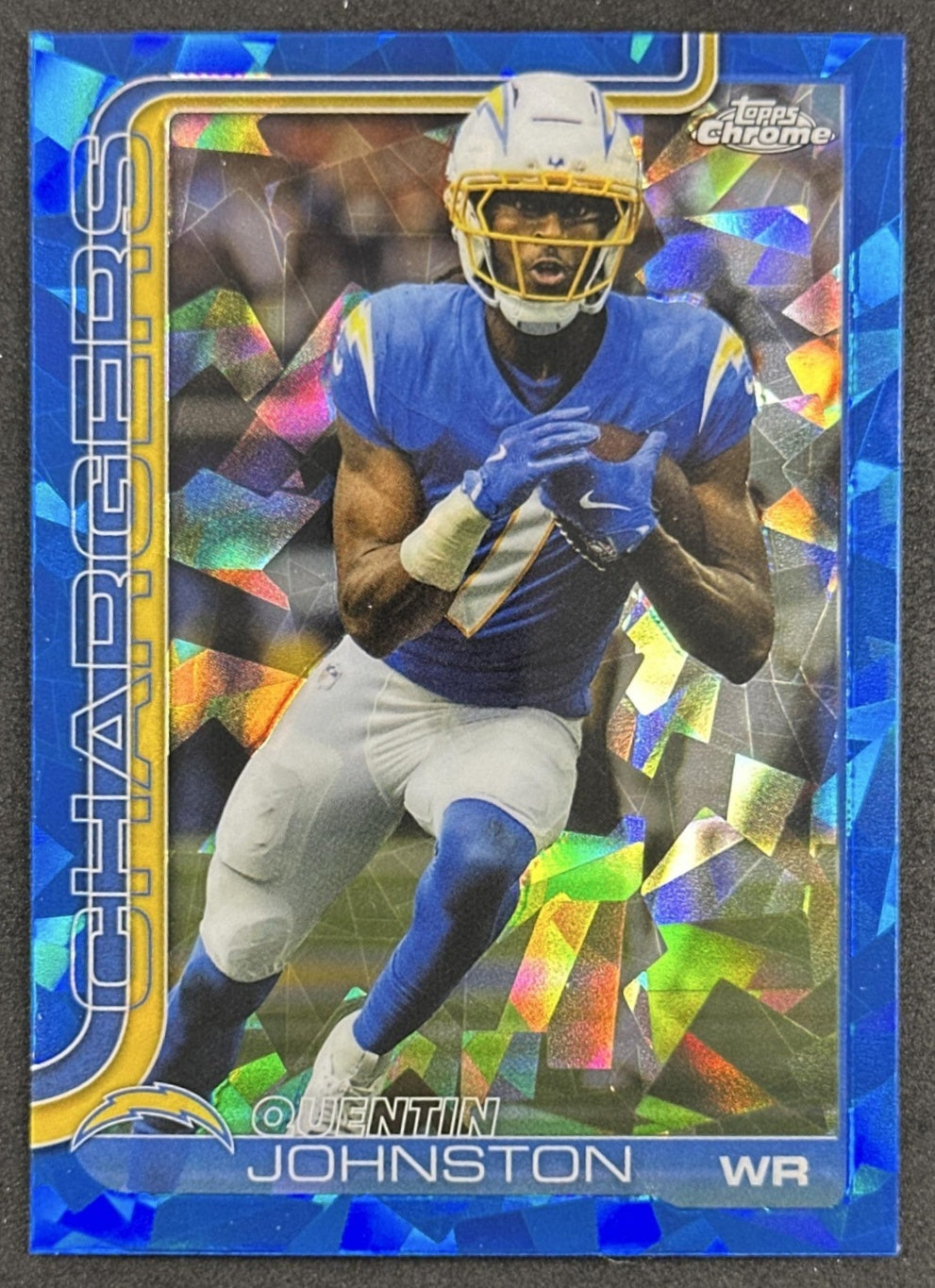 Quentin Johnston 2025 Topps Chrome Sapphire Chargers