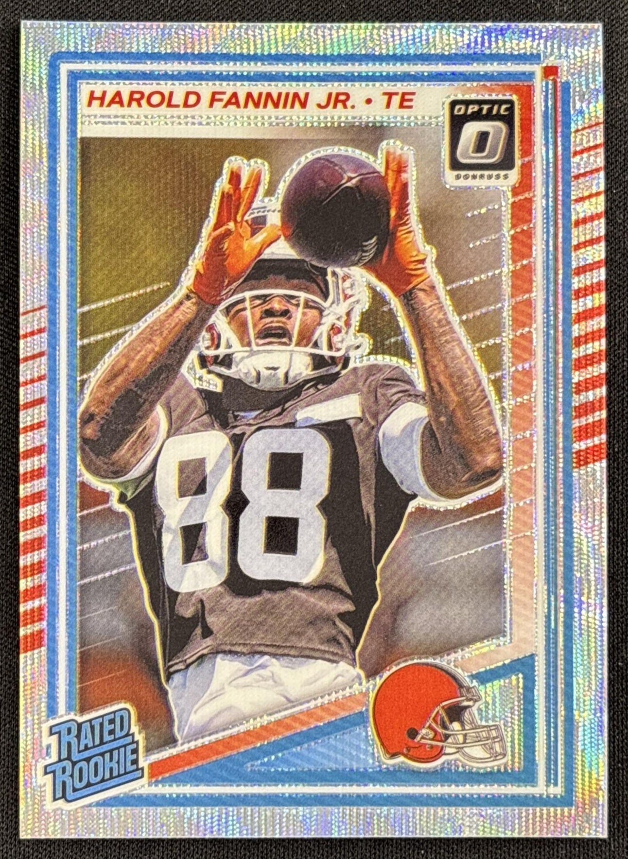 Harold Fannin Jr. 2025 Panini Donruss Optic Rated Rookie Wave Prizm /300 Browns