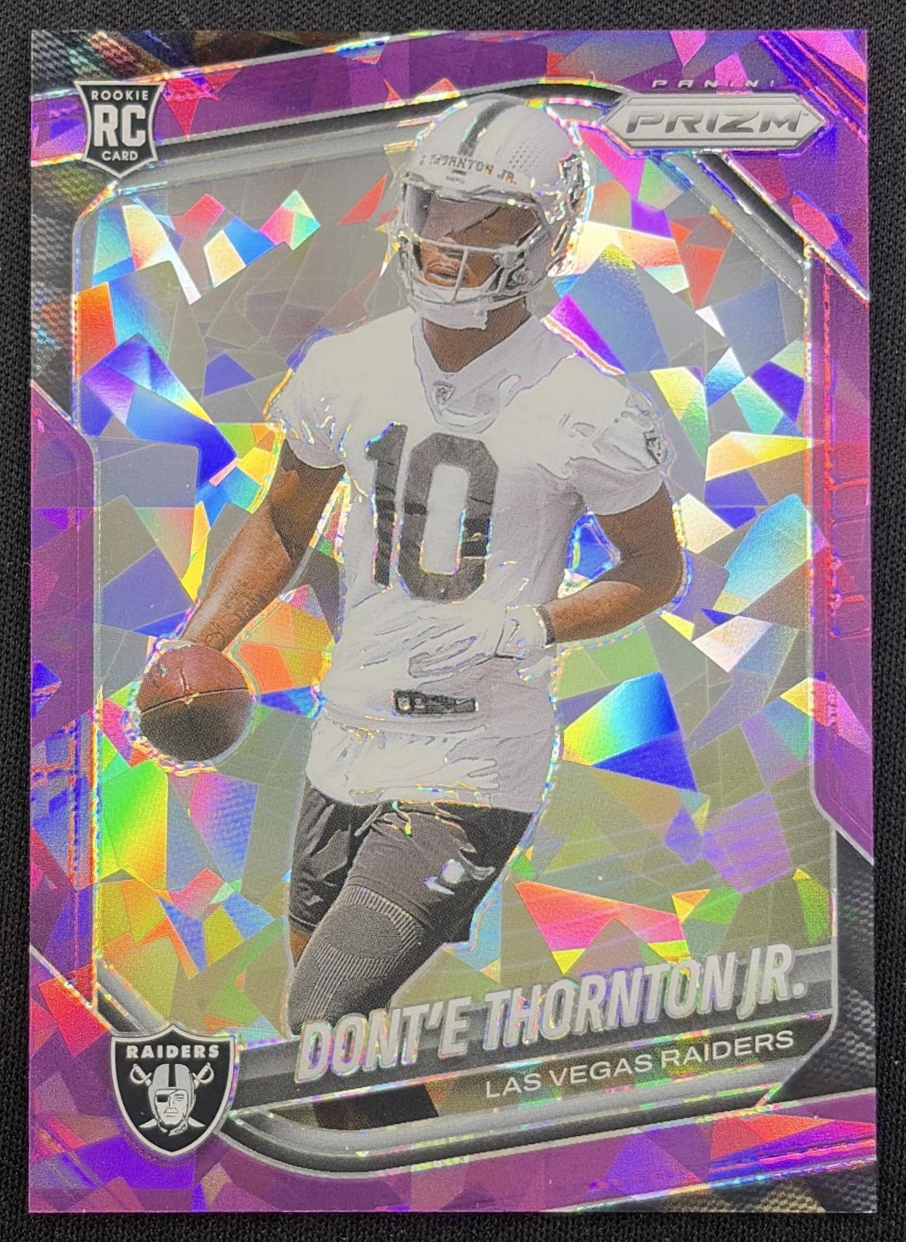 Dont'e Thornton Jr. 2025 Panini Prizm Purple Ice /225 Raiders Las Vegas Raiders