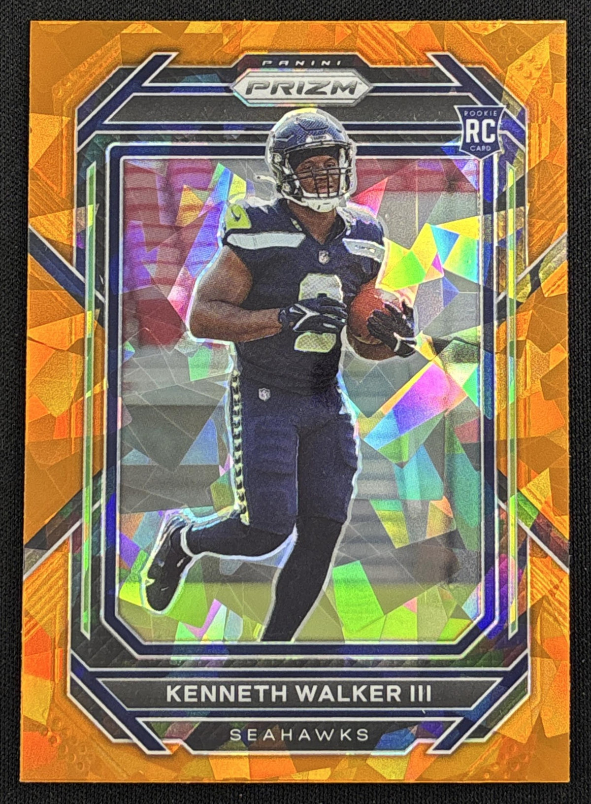 Kenneth Walker III 2022 Panini Prizm Orange Ice Seahawks
