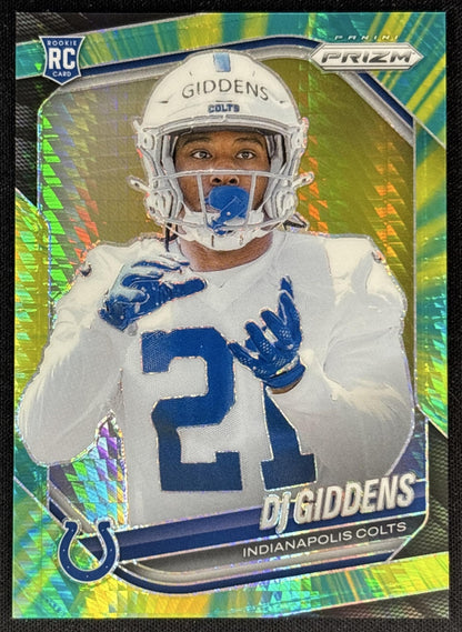 DJ Giddens 2025 Panini Prizm Hyper /200 Colts front