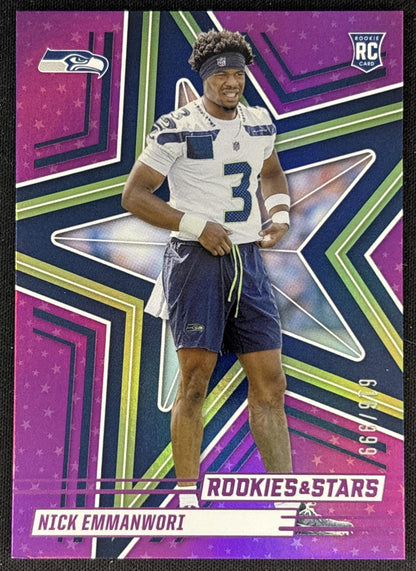 Nick Emmanwori 2025 Panini Rookies & Stars Purple /999 Seahawks front