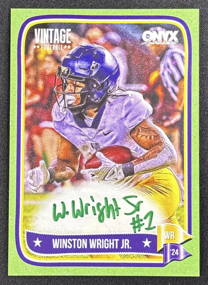 Winston Wright 2024 Onyx Vintage Collection Green Auto /50 #2