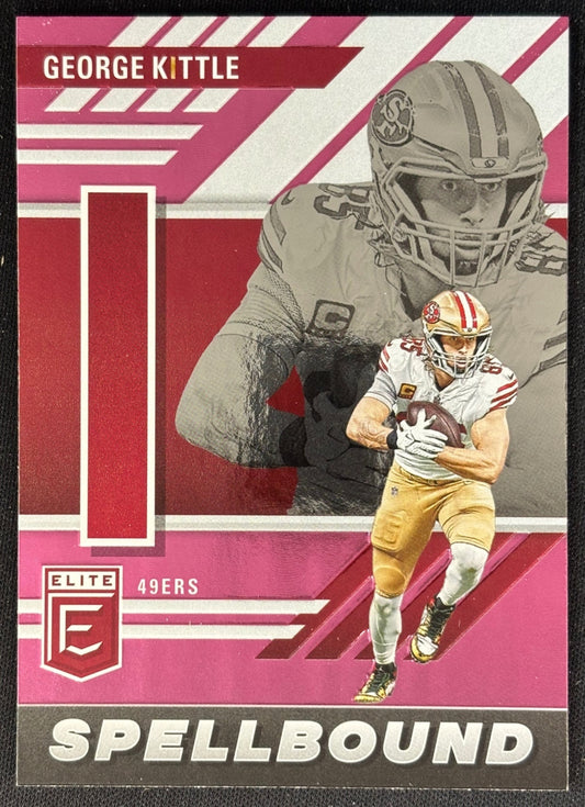 George Kittle 2023 Donruss Elite Spellbound Pink 49ers Sports Trading Cards