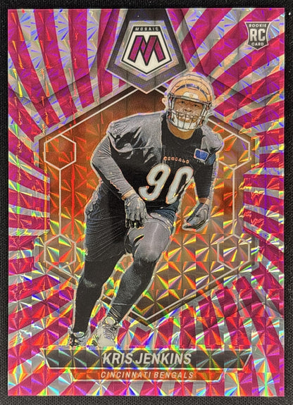 Kris Jenkins 2024 Panini Mosaic Pink Swirl Prizm /13 Bengals front