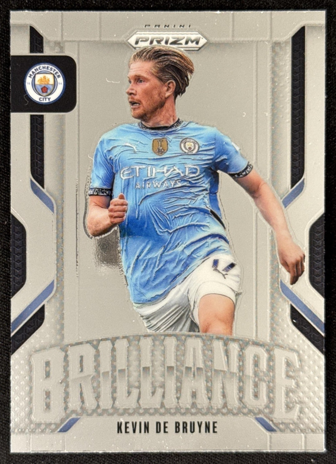 Kevin De Bruyne 2024 Panini Prizm Premier League Brilliance Silver Man City Sports Trading Card