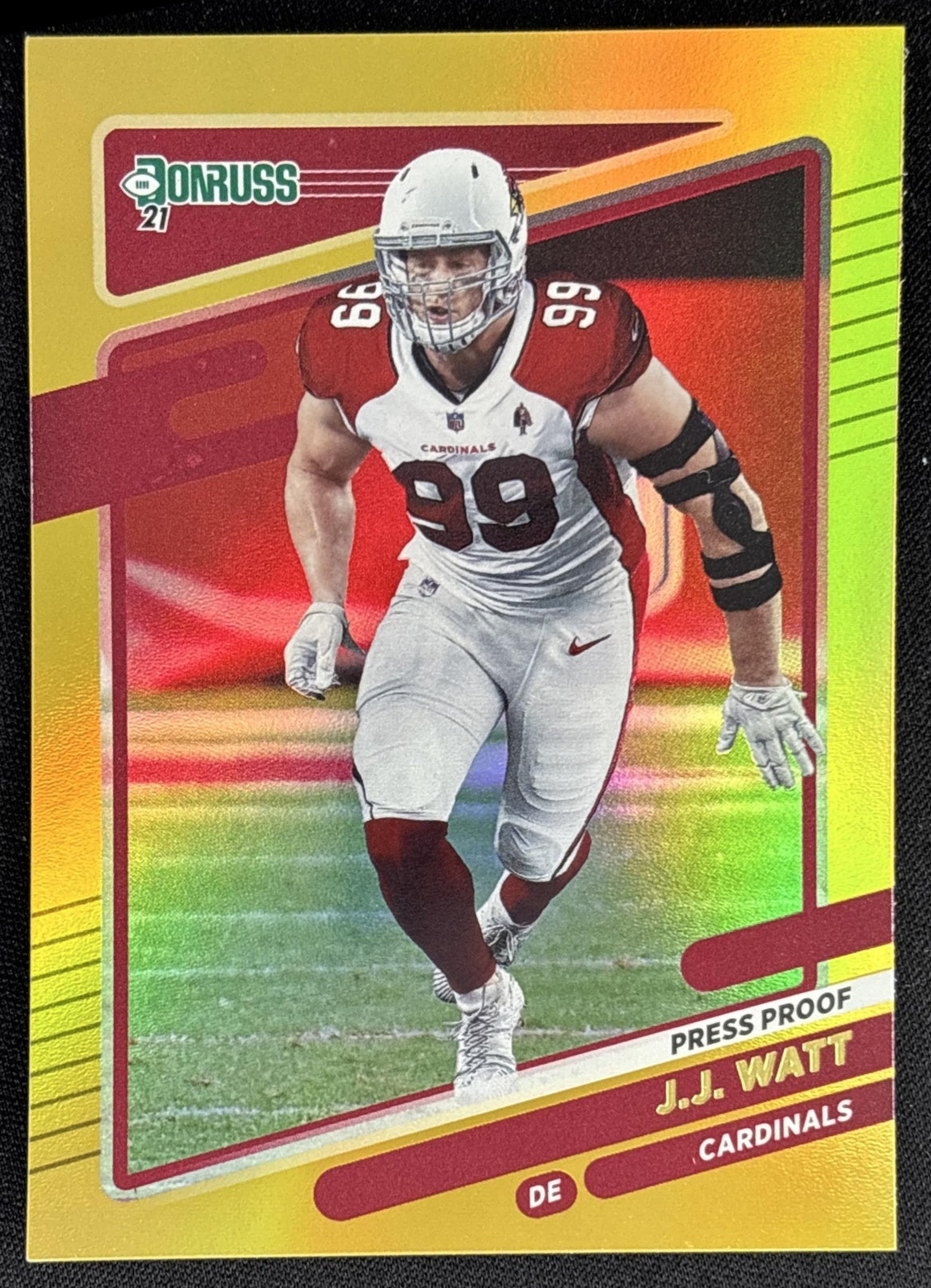 J.J. Watt 2021 Panini Donruss Press Proof Premium Cardinals