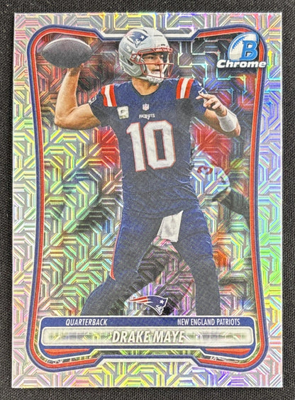 Drake Maye 2026 Bowman Chrome NFL Mojo Refractor Patriots