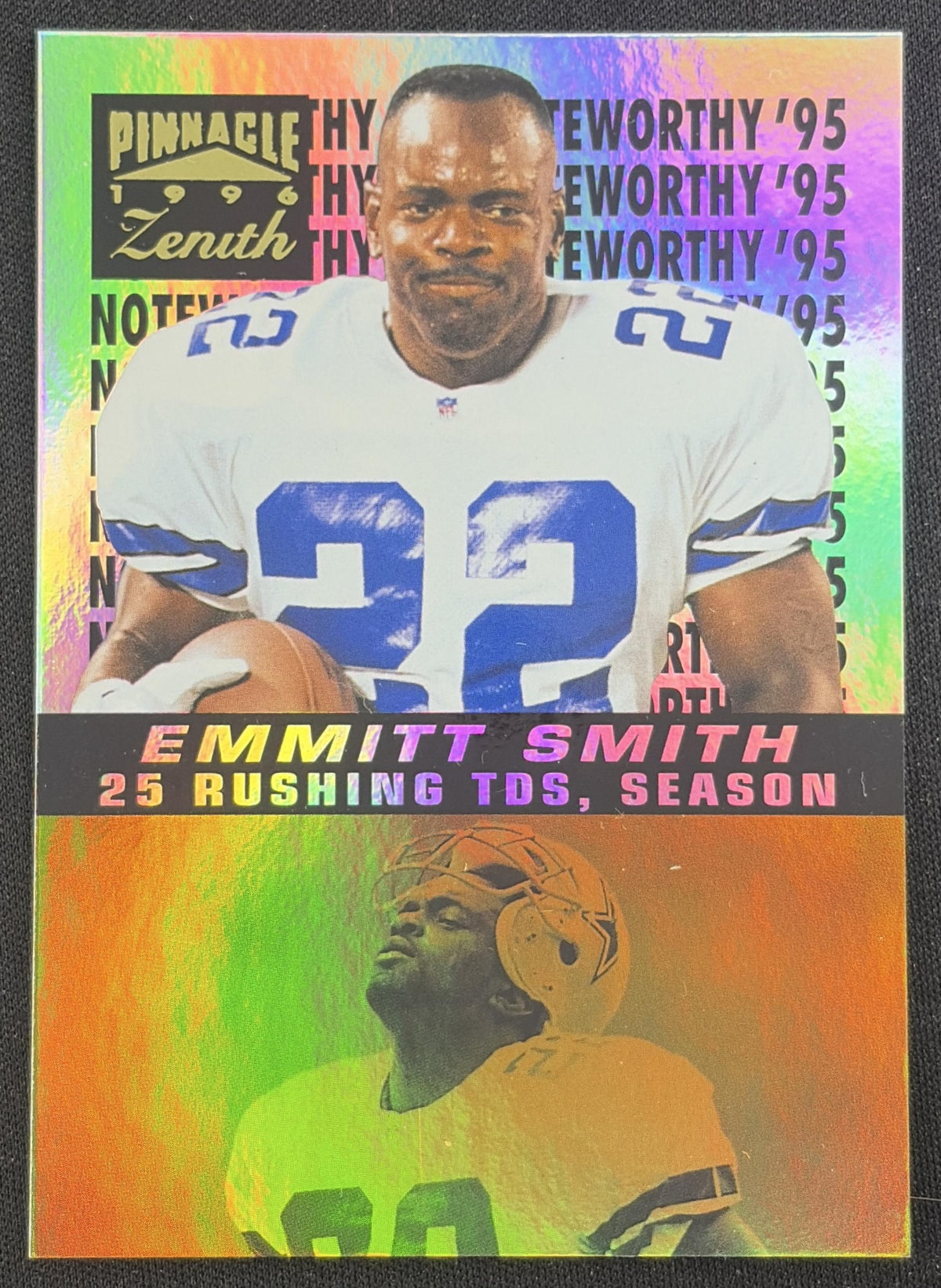 Emmitt Smith 1996 Pinnacle Zenith Noteworthy '95 Cowboys