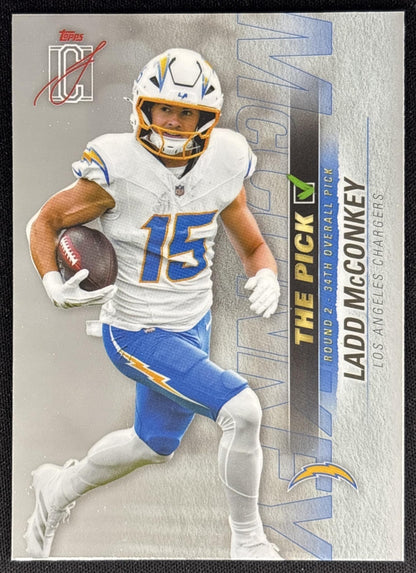 Ladd McConkey 2025 Topps Signature Class The Pick Chargers Sports Trading Cards