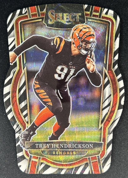 Trey Hendrickson 2022 Panini Select Zebra Prizm Die Cut Bengals front