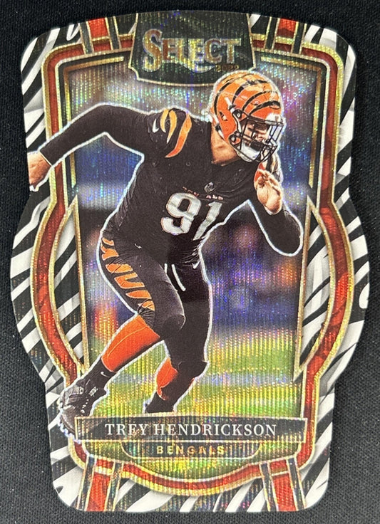 Trey Hendrickson 2022 Panini Select Zebra Prizm Die Cut Bengals front