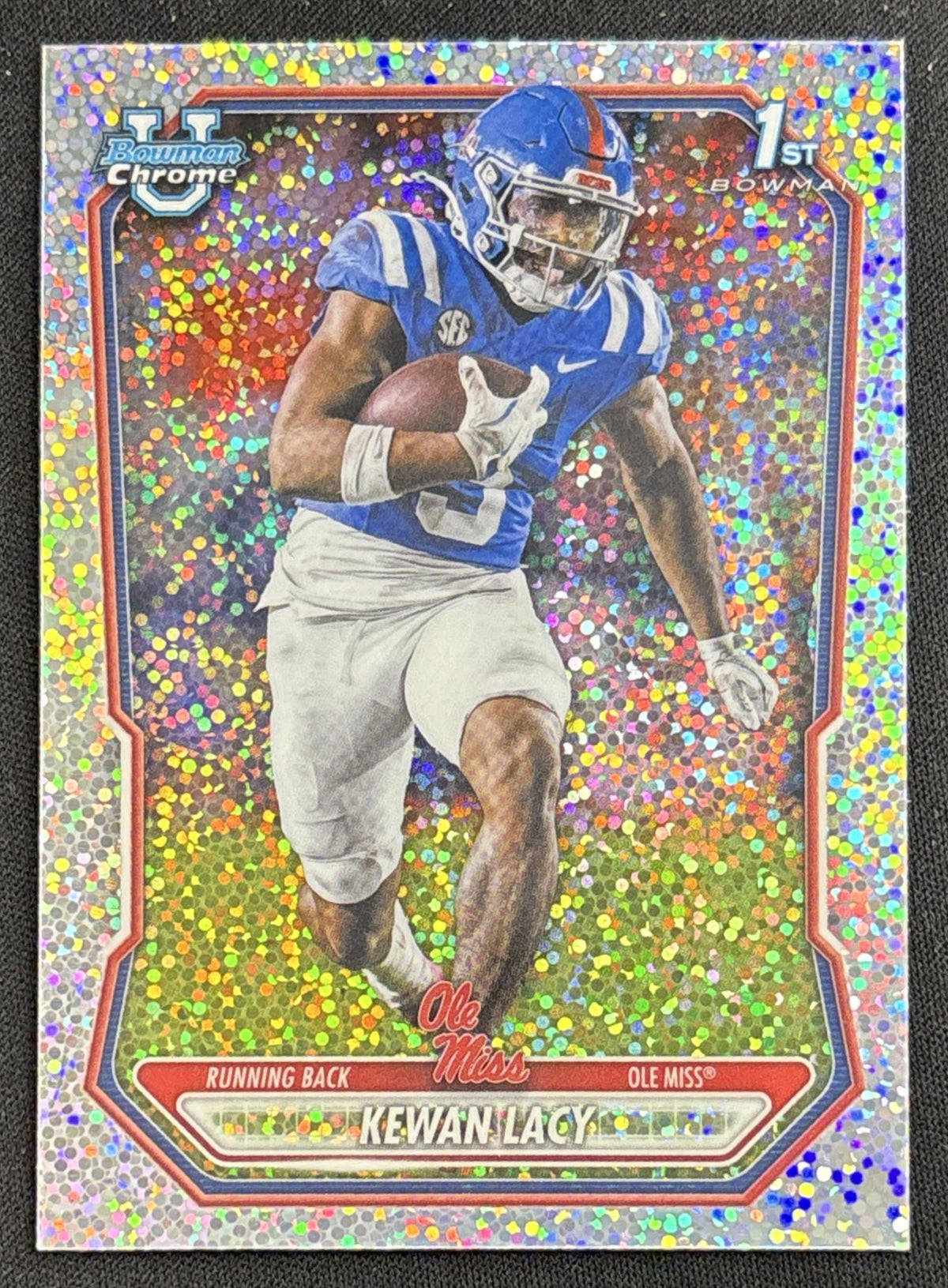 Kewan Lacy 2026 Bowman Chrome Prospects Speckle Refractor Rebels