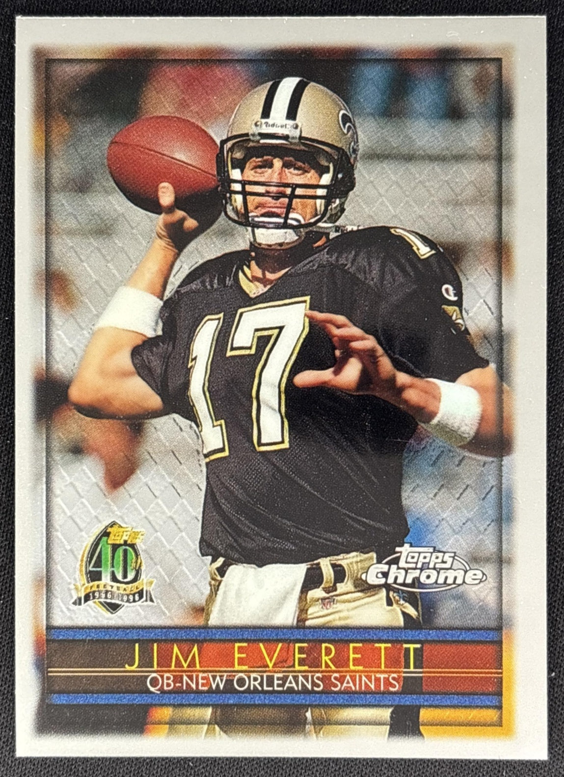 Jim Everett 1996 Topps Chrome Saints Sports Trading Cards