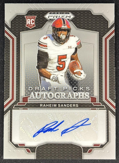 Raheim Sanders 2025 Panini Prizm Draft Picks Auto Gamecocks Front