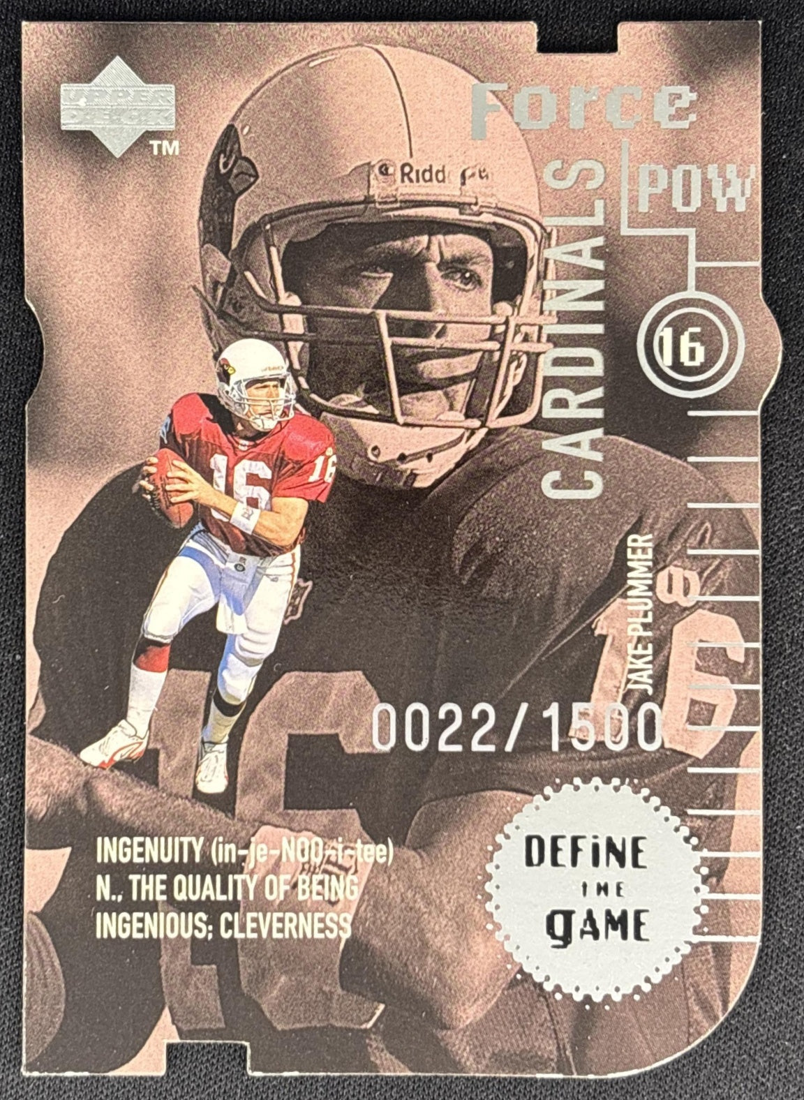 Jake Plummer 1998 Define the Game Tier 1 Quantum Silver/1500 Cardinals front