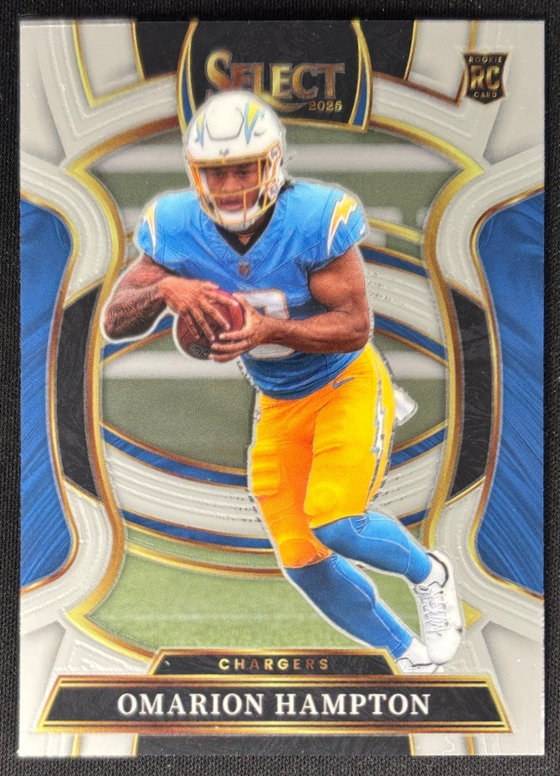 Omarion Hampton 2025 Select Concourse Chargers Sports Trading Card