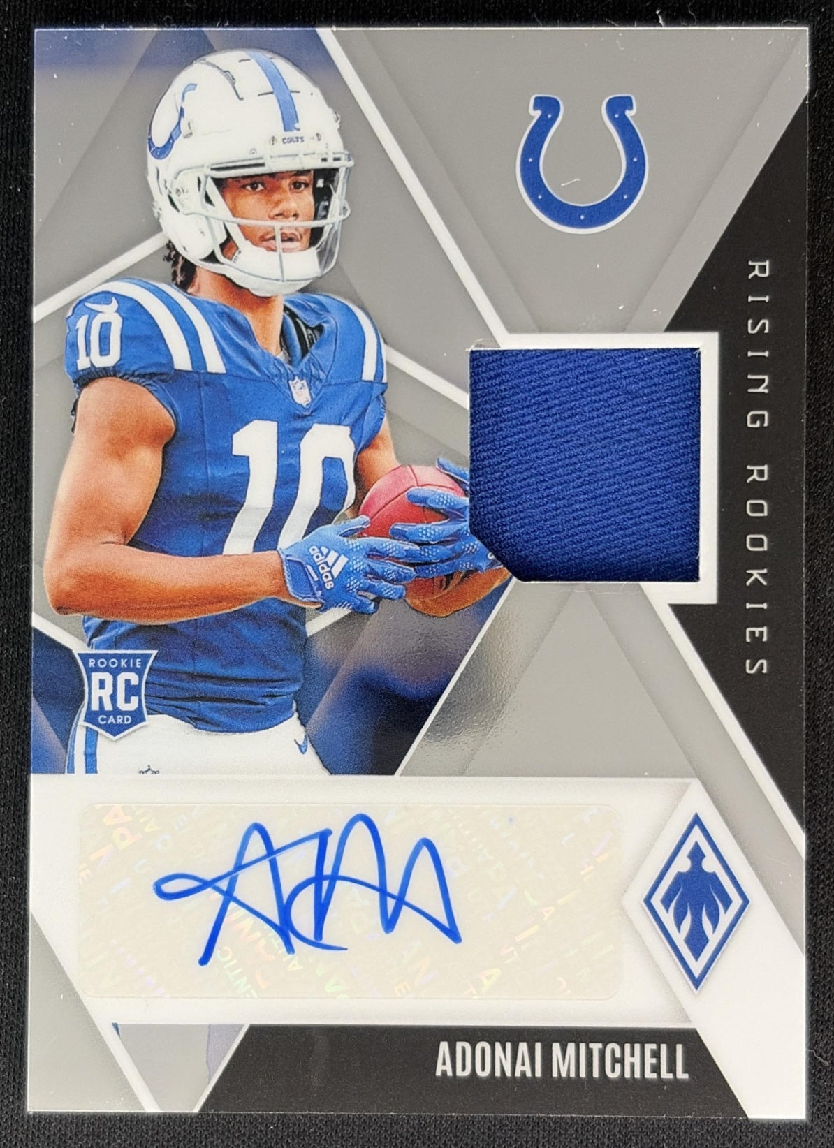 Adonai Mitchell 2024 Panini Phoenix Rising Rookie Auto Jersey /99 Colts Sports Trading Cards