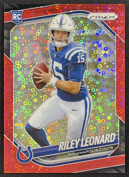 Riley Leonard 2025 Panini Prizm No Huddle Red /99 Colts