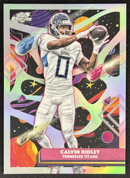 Calvin Ridley 2025 Topps Cosmic Chrome Refractor Titans