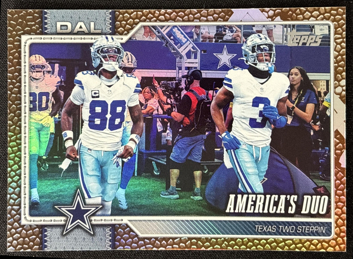 America's Duo 2026 Topps Football Leather Foil Cowboys