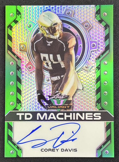 Corey Davis 2017 Leaf Valiant TD Machines Auto /50