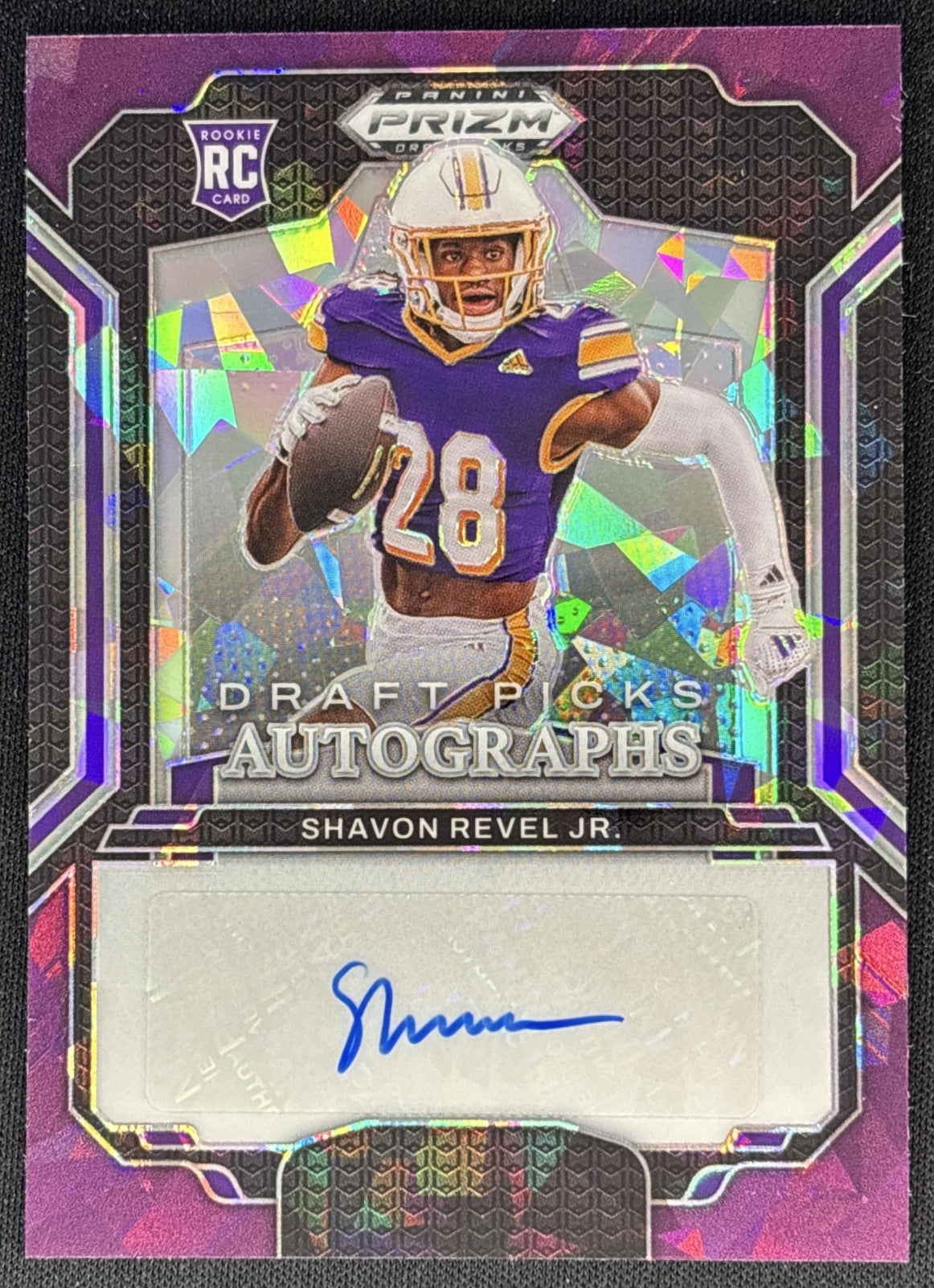 Shavon Revel Jr. 2025 Panini Prizm Draft Picks Auto Purple Ice /199 front