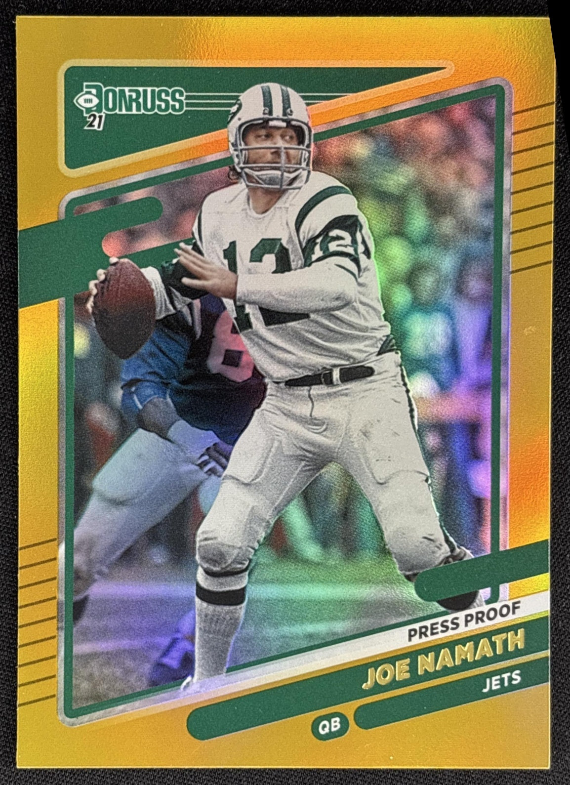 Joe Namath 2021 Panini Donruss Press Proof Premium Jets