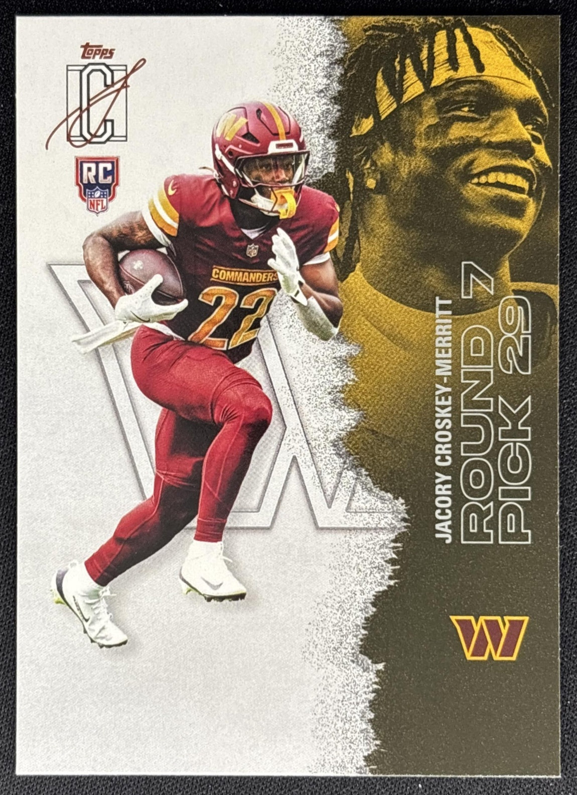 Jacory Croskey-Merritt 2025 Topps Signature Class Rookie Commanders front