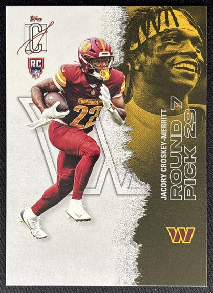 Jacory Croskey-Merritt 2025 Topps Signature Class Rookie Commanders front