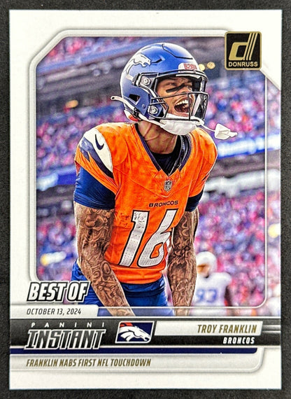 Troy Franklin 2025 Panini Donruss Best of Instant Broncos Sports Trading Cards