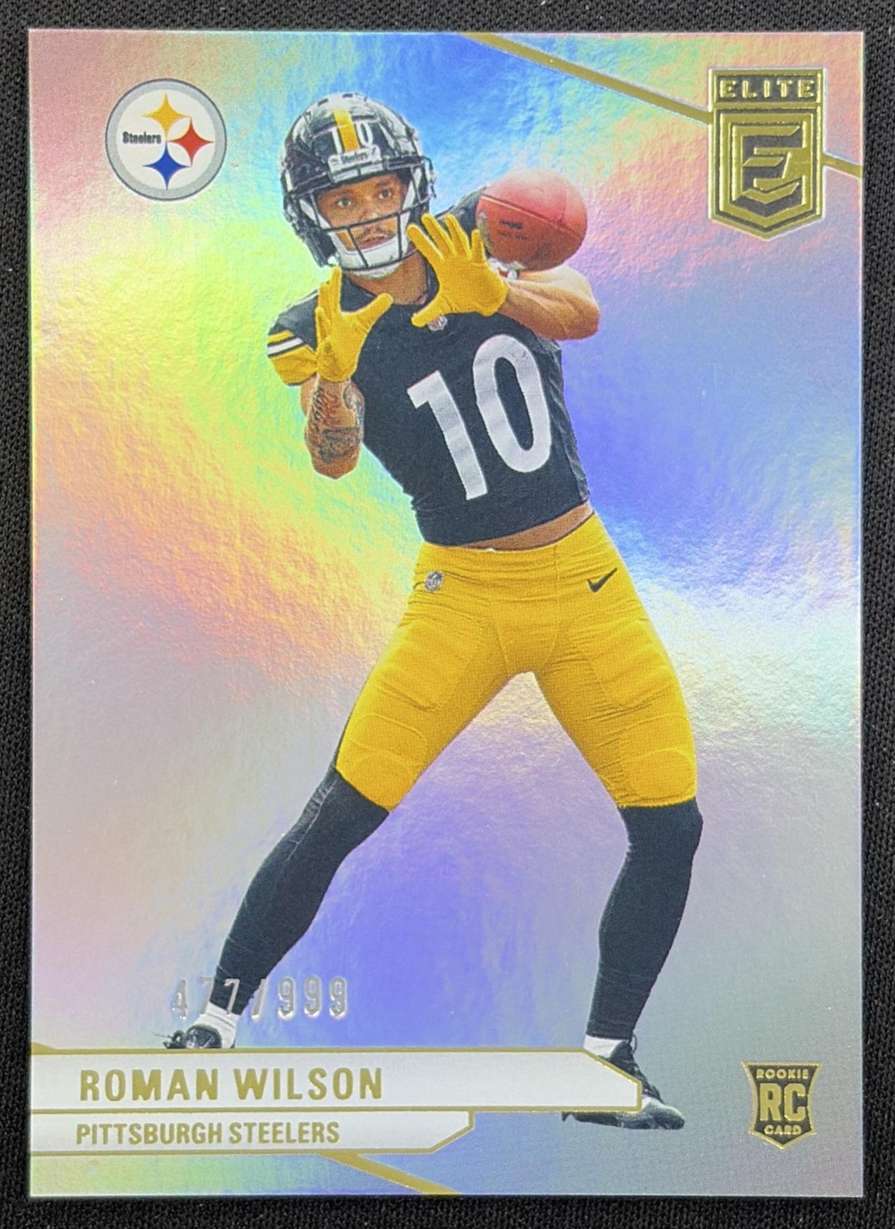 Roman Wilson 2024 Panini Donruss Elite /999 Steelers front